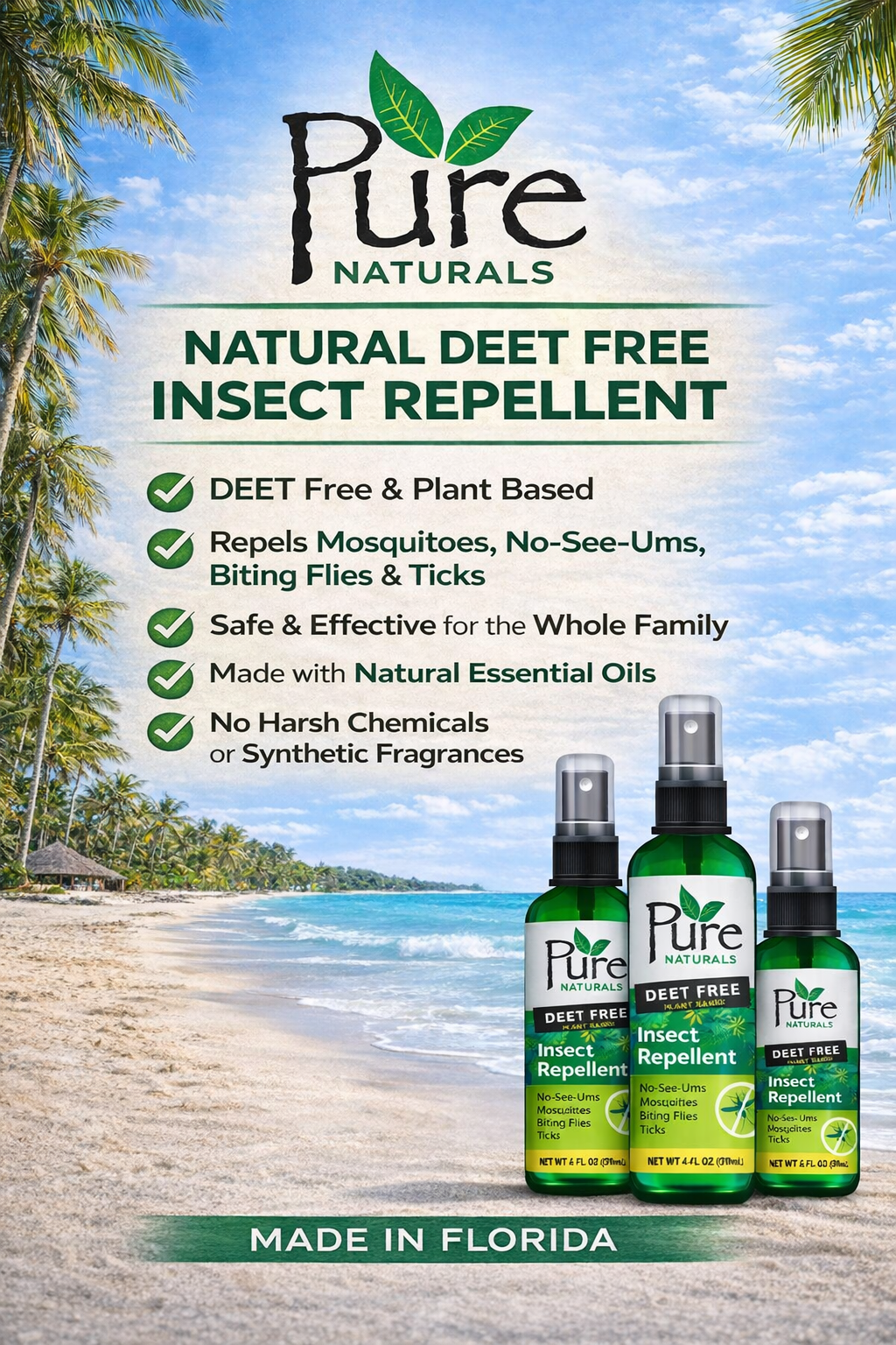 Pure Naturals DEET-Free Bottles